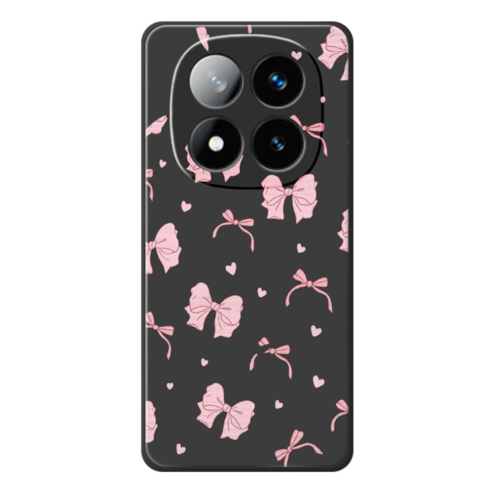 For Xiaomi Redmi Note 15 Pro 4G (Global) Case Pink Bow Love Pattern Printing Straight Edge TPU Phone Back Cover