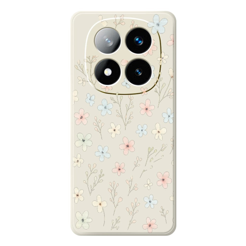 For Xiaomi Redmi Note 15 Pro 4G (Global) Case Small Flower Branches Pattern Printing Straight Edge TPU Phone Back Cover
