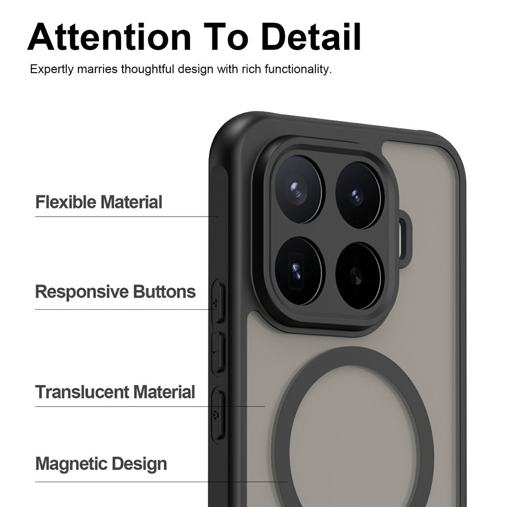 For Xiaomi 17T Pro Magnetic Case Anti Drop Matte PC + TPU Phone Cover