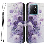 Til Honor 600 Smart 5G / X7e Plus 5G Pung-Etui med Mønstertryk, PU-læder Telefoncover med Halsrem