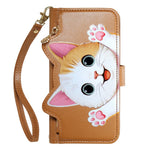 For Xiaomi 17T Pro Case Cute Cat Pattern PU Leather Wallet Phone Cover with Wrist Strap