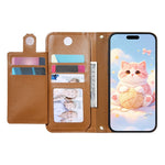 For Xiaomi 17T Pro Case Cute Cat Pattern PU Leather Wallet Phone Cover with Wrist Strap