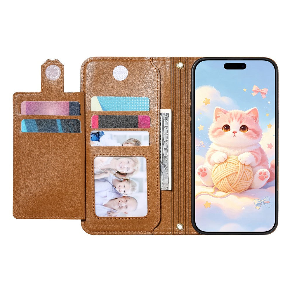 For Xiaomi 17T Pro Case Cute Cat Pattern PU Leather Wallet Phone Cover with Wrist Strap