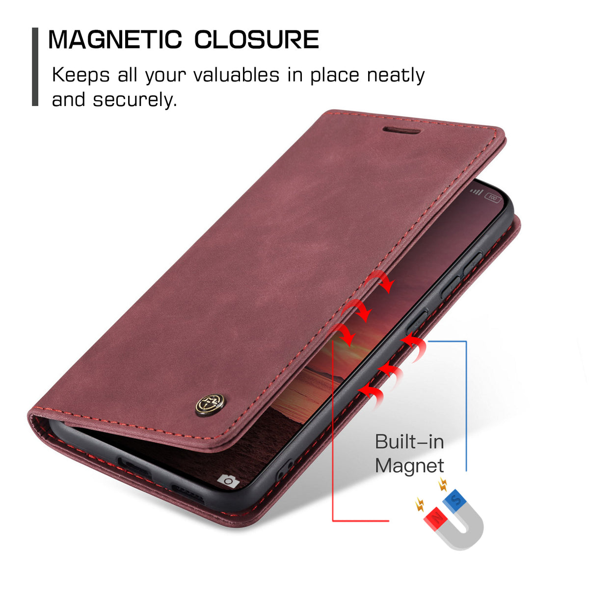 CASEME til Xiaomi 17T Wallet Case 013 Series PU Læder Telefoncover med Stand