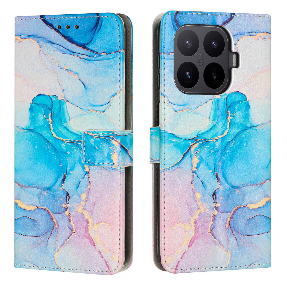 For Xiaomi 17T Stand Case Marble Pattern PU Leather Wallet Phone Cover