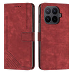 For Xiaomi 17T Pro Stand Case Imprinted Lines Leather Phone Cover
