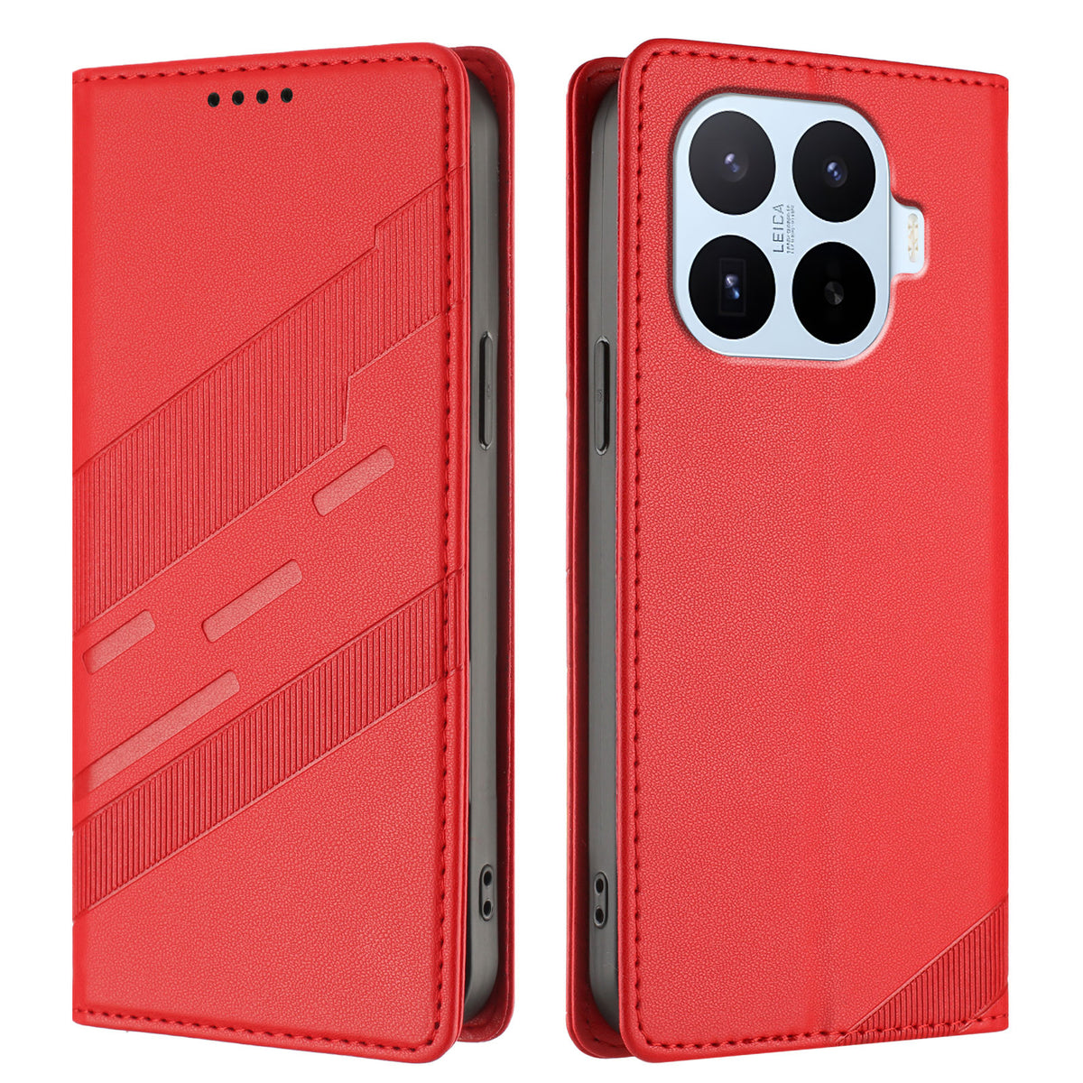 Xiaomi 17T Pro-skal 009 Punk Style Präglat Plånboksfodral i Läder med Flip-funktion