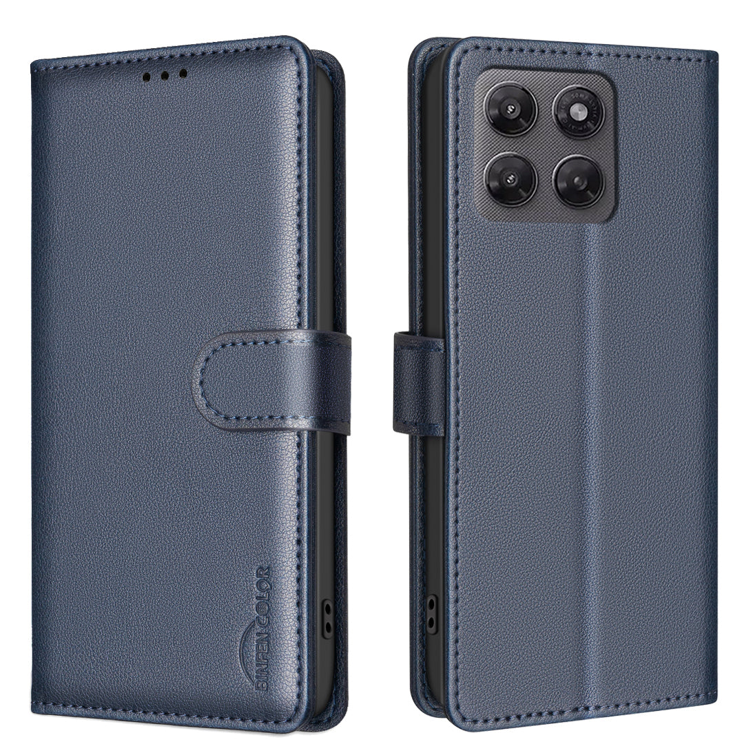 BINFEN COLOR for Motorola Moto G47 5G BF32 Leather Case Wallet RFID Blocking Phone Cover