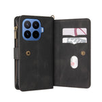 For Xiaomi 17T Zipper Wallet Case with 15 Card Slots and Strap Leather Phone Cover