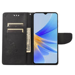 Mobilmobilskal till Oppo A17 4G / A17k 4G Plånboksfodral med fjärilar och blommor, PU-läder, flip-folio-fodral med stativ