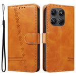 Motorola Moto G37 5G / Motorola Moto G47 5G / Motorola Moto G37 Power 5G-pung-etui med T-formede linjer, lædermobilcover og stativ