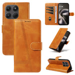 Motorola Moto G37 5G / Motorola Moto G47 5G / Motorola Moto G37 Power 5G-pung-etui med T-formede linjer, lædermobilcover og stativ