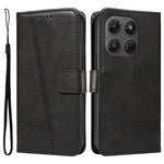 Motorola Moto G37 5G / Motorola Moto G47 5G / Motorola Moto G37 Power 5G-pung-etui med T-formede linjer, lædermobilcover og stativ