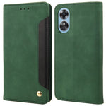 Oppo A17 4G / A17k 4G mobilskal Färgskarvning Skin-touch PU-läder Magnetiskt Auto-Stängande Stativ Plånboksfodral