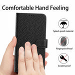 For Xiaomi 17T Pro Case Wallet Stand Litchi Texture Genuine Cow Leather Flip Phone Cover