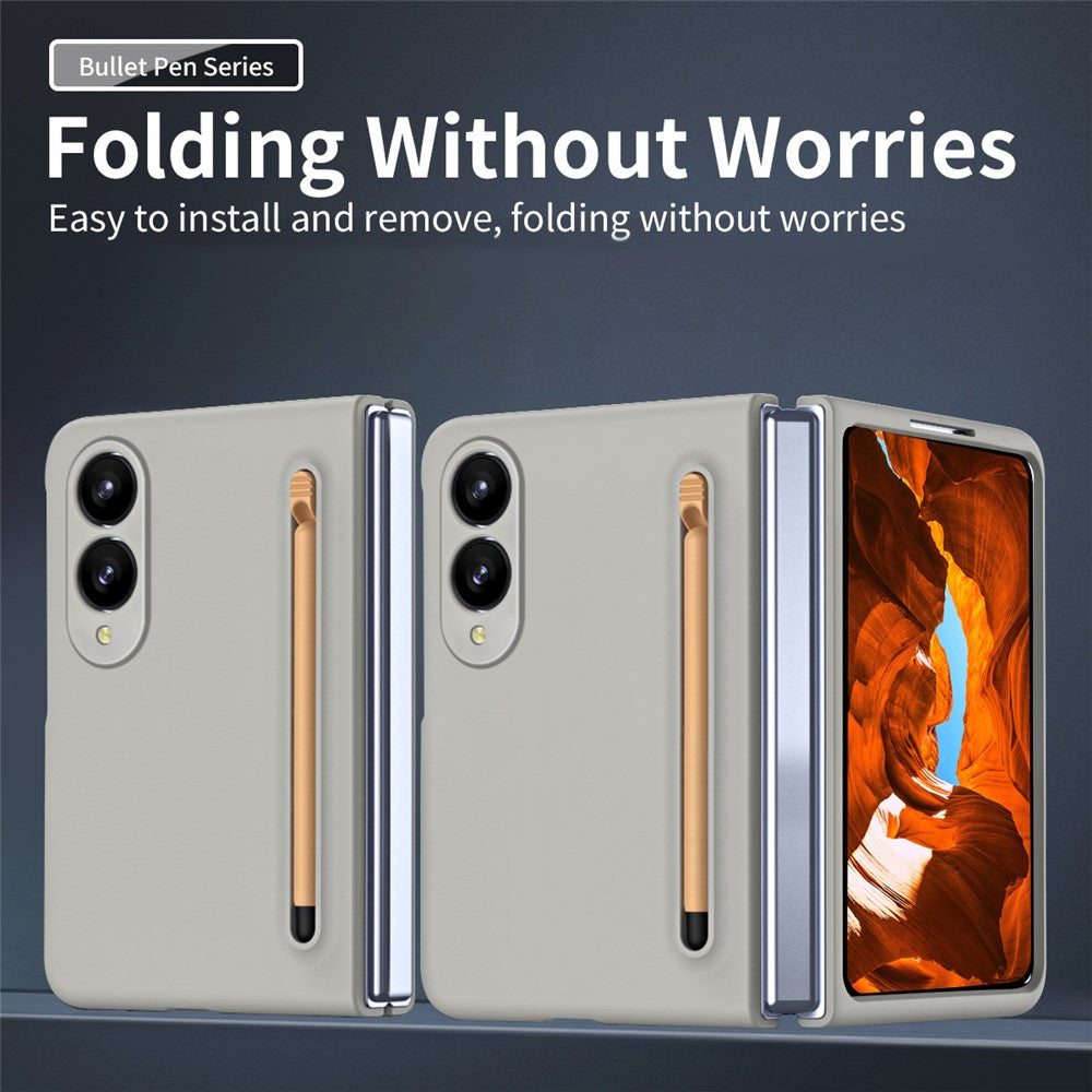 For Samsung Galaxy Z Fold8 Phone Case Hard PC Back Cover with Tempered Glass Film / Stylus