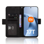 For Xiaomi 17T Pro Leather Case Phone Wallet Cover with Multiple Card Slots