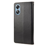 For Oppo A17 4G / A17k 4G Anti-drop Flower Butterfly Imprinted Protective Cover PU Leather Phone Wallet Stand Case