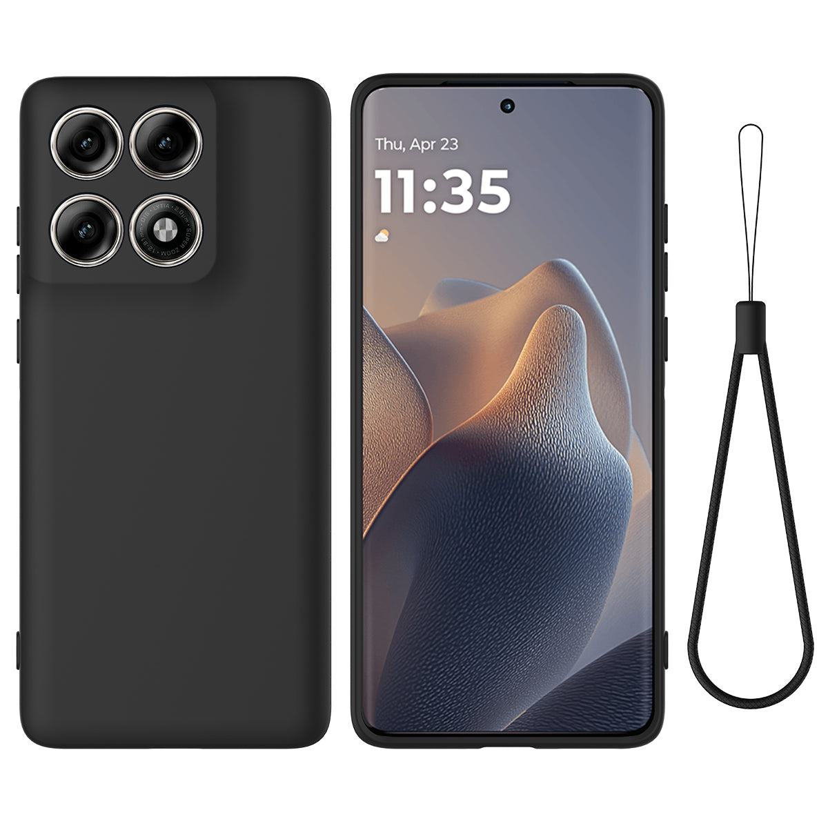 Til Motorola Edge 70 Pro+ 5G / 70 Pro 5G Flydende Silikone Cover Telefon Bagcover med Håndrem