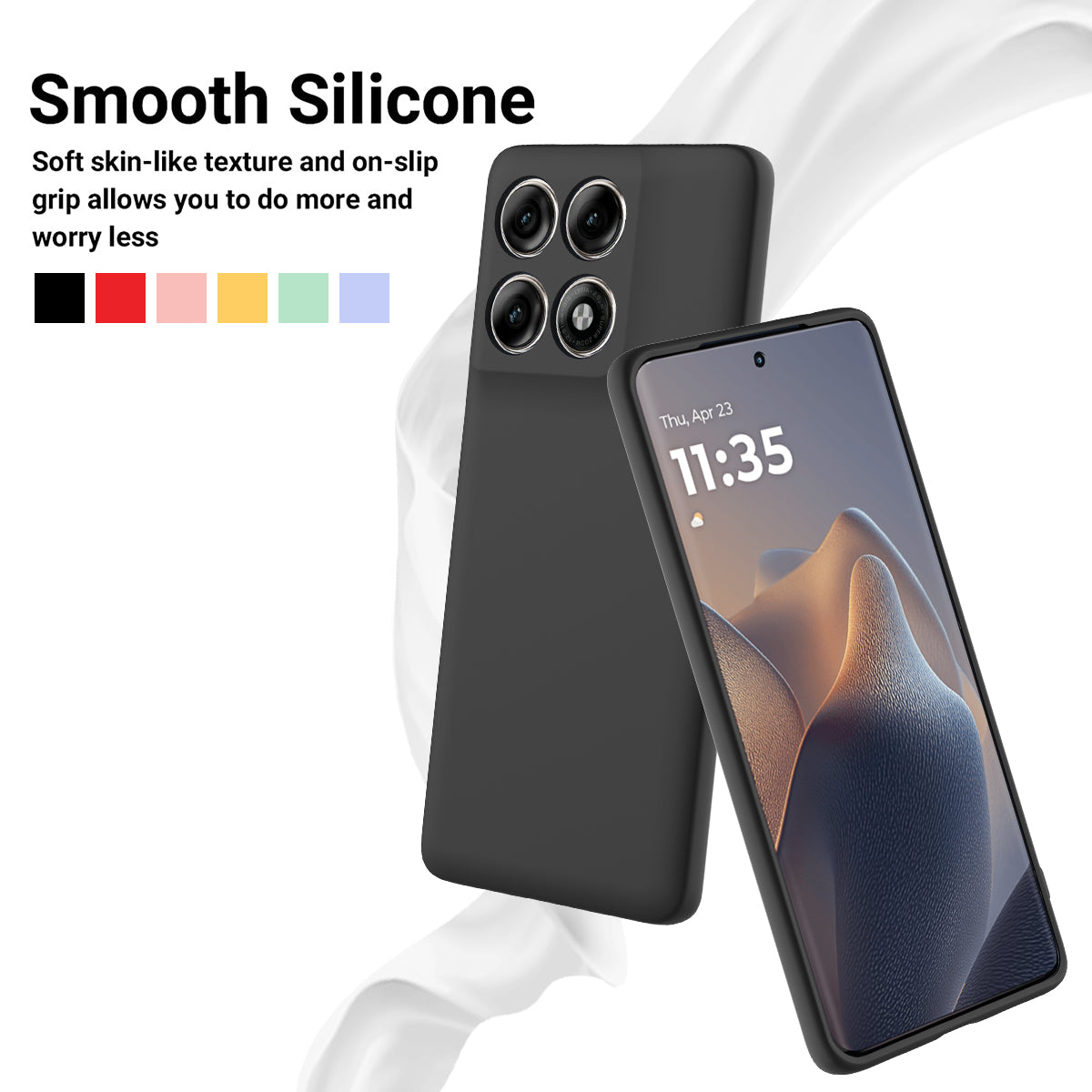 Til Motorola Edge 70 Pro+ 5G / 70 Pro 5G Flydende Silikone Cover Telefon Bagcover med Håndrem
