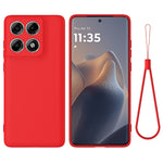 Til Motorola Edge 70 Pro+ 5G / 70 Pro 5G Flydende Silikone Cover Telefon Bagcover med Håndrem