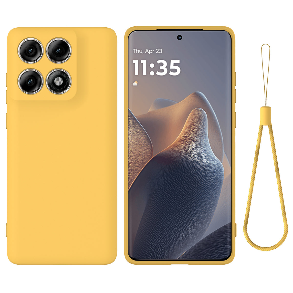 Til Motorola Edge 70 Pro+ 5G / 70 Pro 5G Flydende Silikone Cover Telefon Bagcover med Håndrem