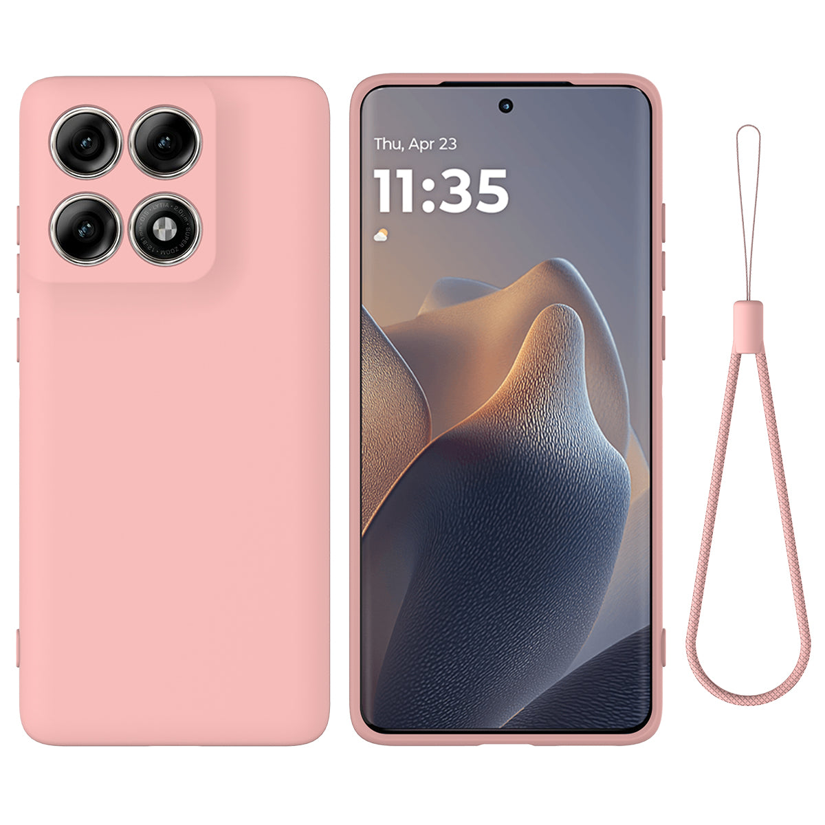 Til Motorola Edge 70 Pro+ 5G / 70 Pro 5G Flydende Silikone Cover Telefon Bagcover med Håndrem