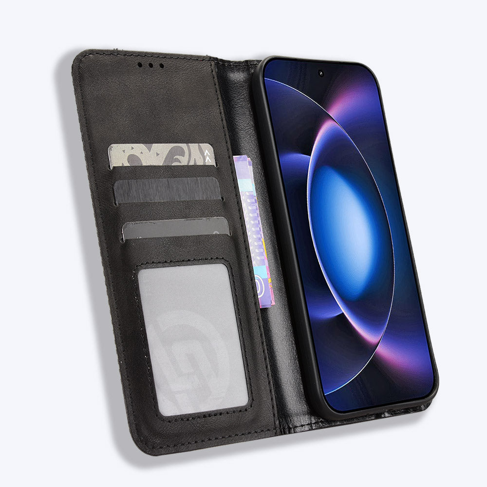 For Xiaomi 17 Max Leather Case Wallet Stand Retro Texture Phone Cover