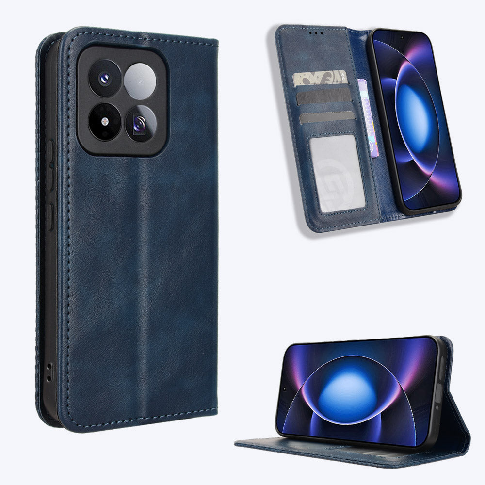 For Xiaomi 17 Max Leather Case Wallet Stand Retro Texture Phone Cover