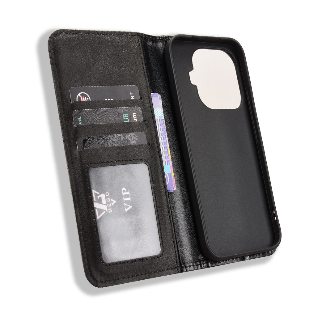 For Xiaomi 17T Pro Leather Case Wallet Stand Retro Texture Phone Cover