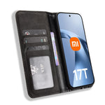 For Xiaomi 17T Pro Leather Case Wallet Stand Retro Texture Phone Cover