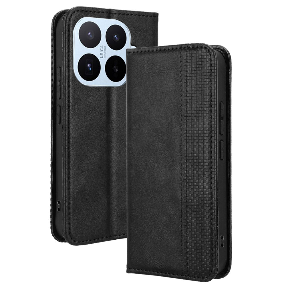 For Xiaomi 17T Pro Leather Case Wallet Stand Retro Texture Phone Cover