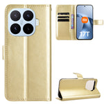 For Xiaomi 17T Pro PU Leather Case with Strap Crazy Horse Texture Phone Wallet Cover