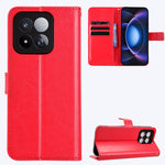For Xiaomi 17 Max PU Leather Case with Strap Crazy Horse Texture Phone Wallet Cover