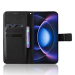 For Xiaomi 17 Max Leather Wallet Case with Strap Diamond Texture Phone Cover