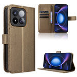 For Xiaomi 17 Max Leather Wallet Case with Strap Diamond Texture Phone Cover