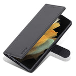 AZNS För Samsung Galaxy S23 Ultra PU-läder Magnetiskt Flipfodral Stativ Plånbok Stötskyddande mobilskal