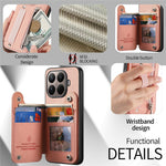 For Xiaomi 17T Case RFID Blocking Card Holder Jeans Cloth Texture Leather Back Cover with Elastic Wristband