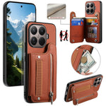 For Xiaomi 17T Case RFID Blocking Card Holder Jeans Cloth Texture Leather Back Cover with Elastic Wristband