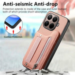 For Xiaomi 17T Pro Case RFID Blocking Card Holder Jeans Cloth Texture Leather Back Cover with Elastic Wristband