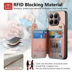 For Xiaomi 17T Pro Case RFID Blocking Card Holder Jeans Cloth Texture Leather Back Cover with Elastic Wristband