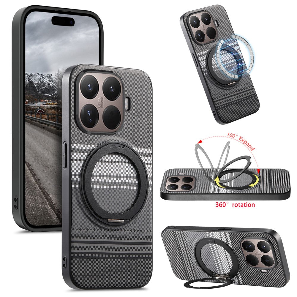 For Xiaomi 17T Magnetic Case Rotation Kickstand PU Leather + TPU Phone Cover