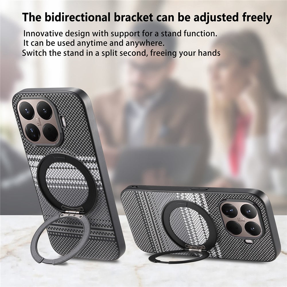 For Xiaomi 17T Magnetic Case Rotation Kickstand PU Leather + TPU Phone Cover