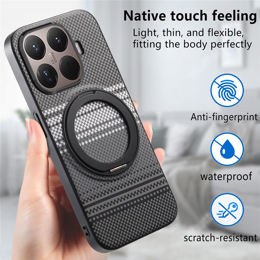 For Xiaomi 17T Magnetic Case Rotation Kickstand PU Leather + TPU Phone Cover