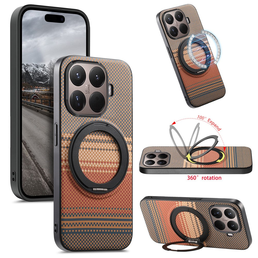 For Xiaomi 17T Magnetic Case Rotation Kickstand PU Leather + TPU Phone Cover