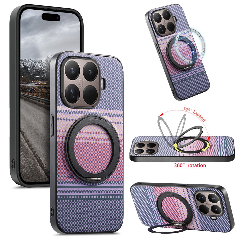 For Xiaomi 17T Magnetic Case Rotation Kickstand PU Leather + TPU Phone Cover