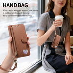 For Xiaomi 17T Case Zipper Pocket  TPU PU Leather Wallet Phone Cover with Strap