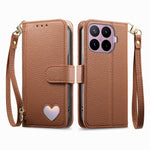 Xiaomi 17T-etui med lynlås og lomme, TPU- og PU-læderetui med rem