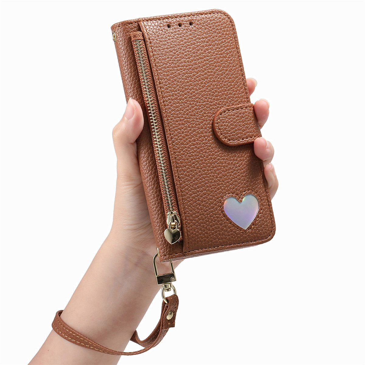 For Xiaomi 17T Case Zipper Pocket  TPU PU Leather Wallet Phone Cover with Strap