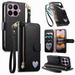 Xiaomi 17T-etui med lynlås og lomme, TPU- og PU-læderetui med rem